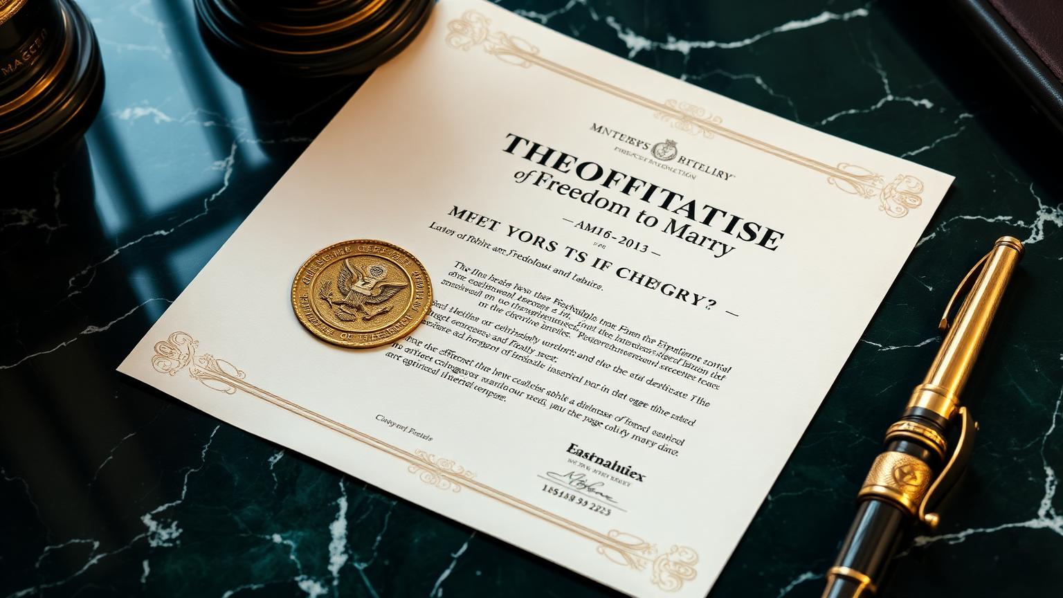 Affidavit / Affirmation of Freedom to Marry — บริการโดย NYC Legal
