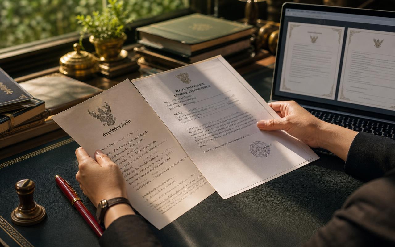 ตรวจประวัติ + แปล + รับรอง ตรวจประวัติอาชญากรรม พร้อมแปล และรับรอง สำหรับใช้ในต่างประเทศ